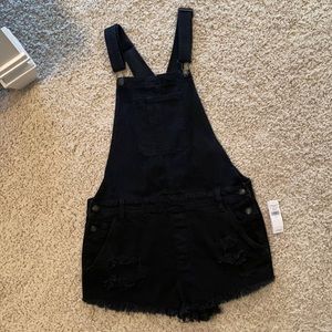 Black Overall Shorts